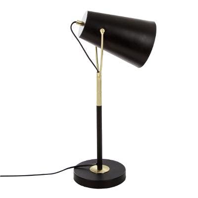 Lampe contemporaine en métal noir