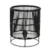 Lampe Cylindre en métal filaire ajouré noir D25xH30cm