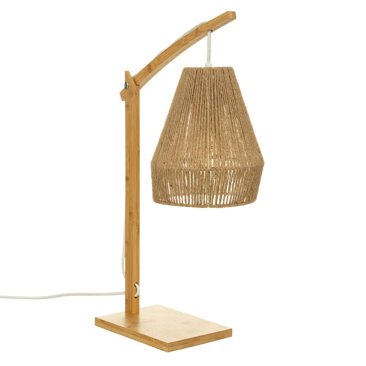 Lampe d'ambiance en bambou et chanvre