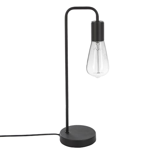 Lampe de chevet en métal noir avec ampoule apparente H46cm