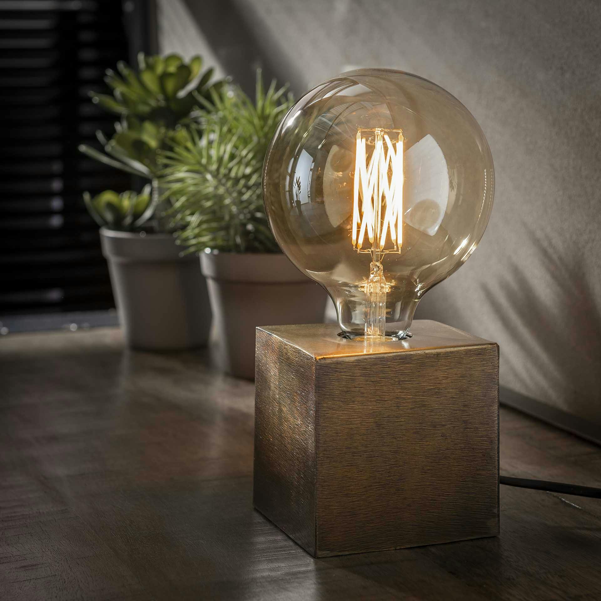 Lampe de chevet vintage bronze vieilli TRIBECA