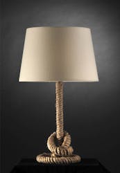 Lampe de salon corde nouée