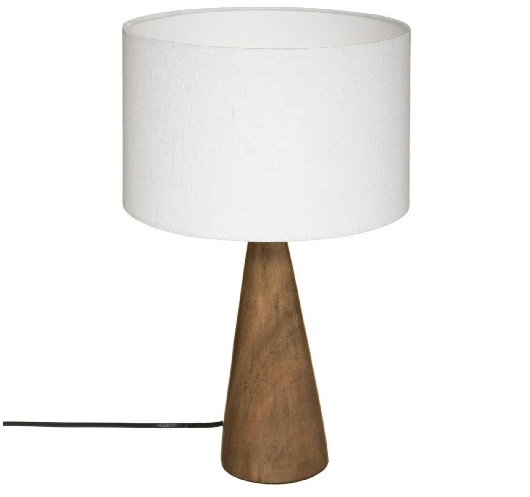 Lampe de salon moderne pied conique