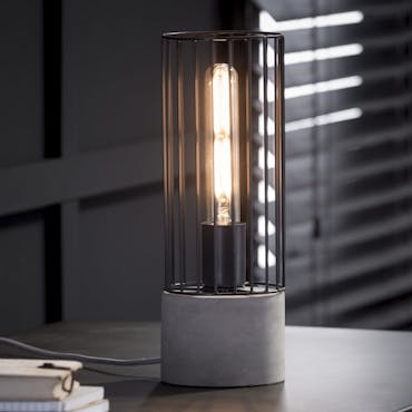  Lampe de table moderne béton acier