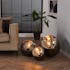 Lampe design noir et argent D 50 cm RALF