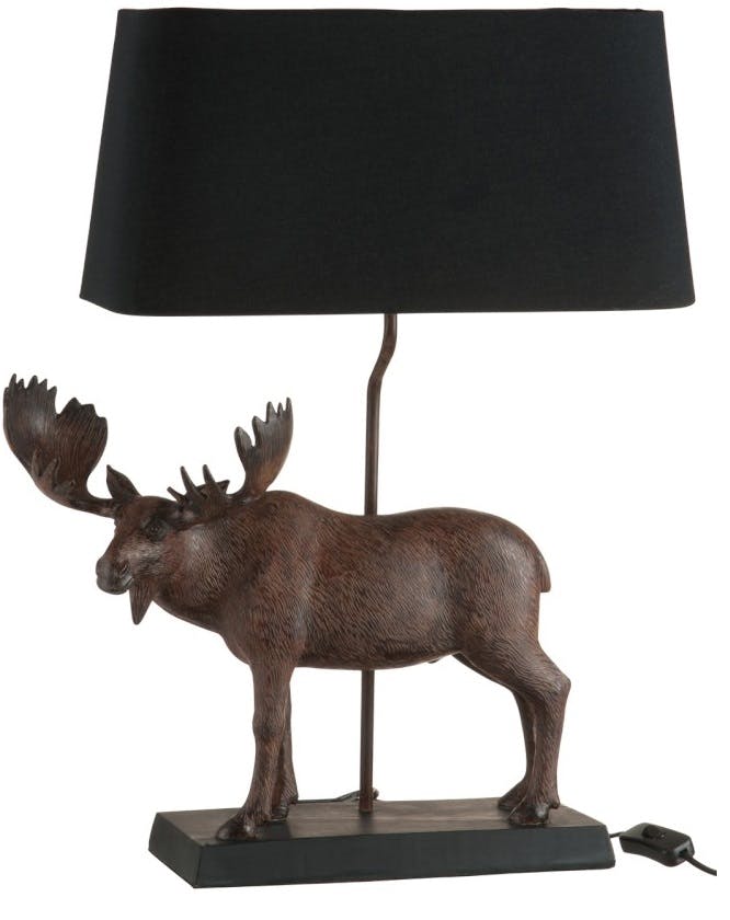 Lampe élan en résine marron 48x20x59cm