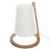 Lampe en bambou et abat-jour plastique blanc H26cm