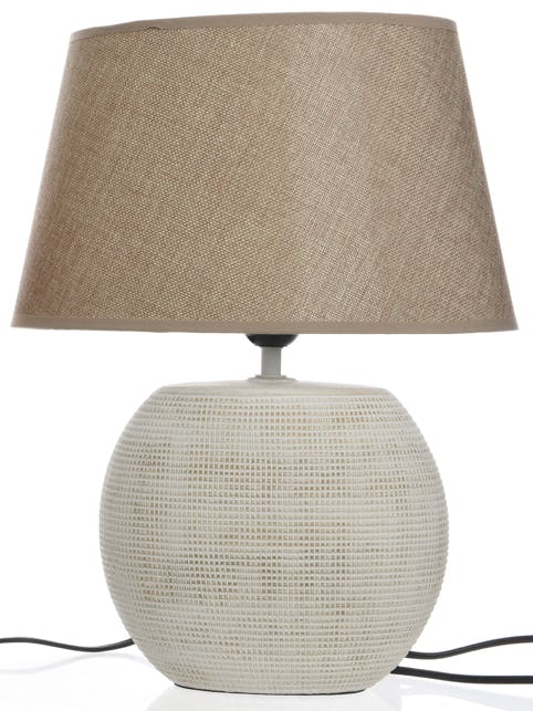Lampe en céramique claire sable 20x31x40cm