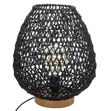  Lampe en papier noir H 35,5 cm
