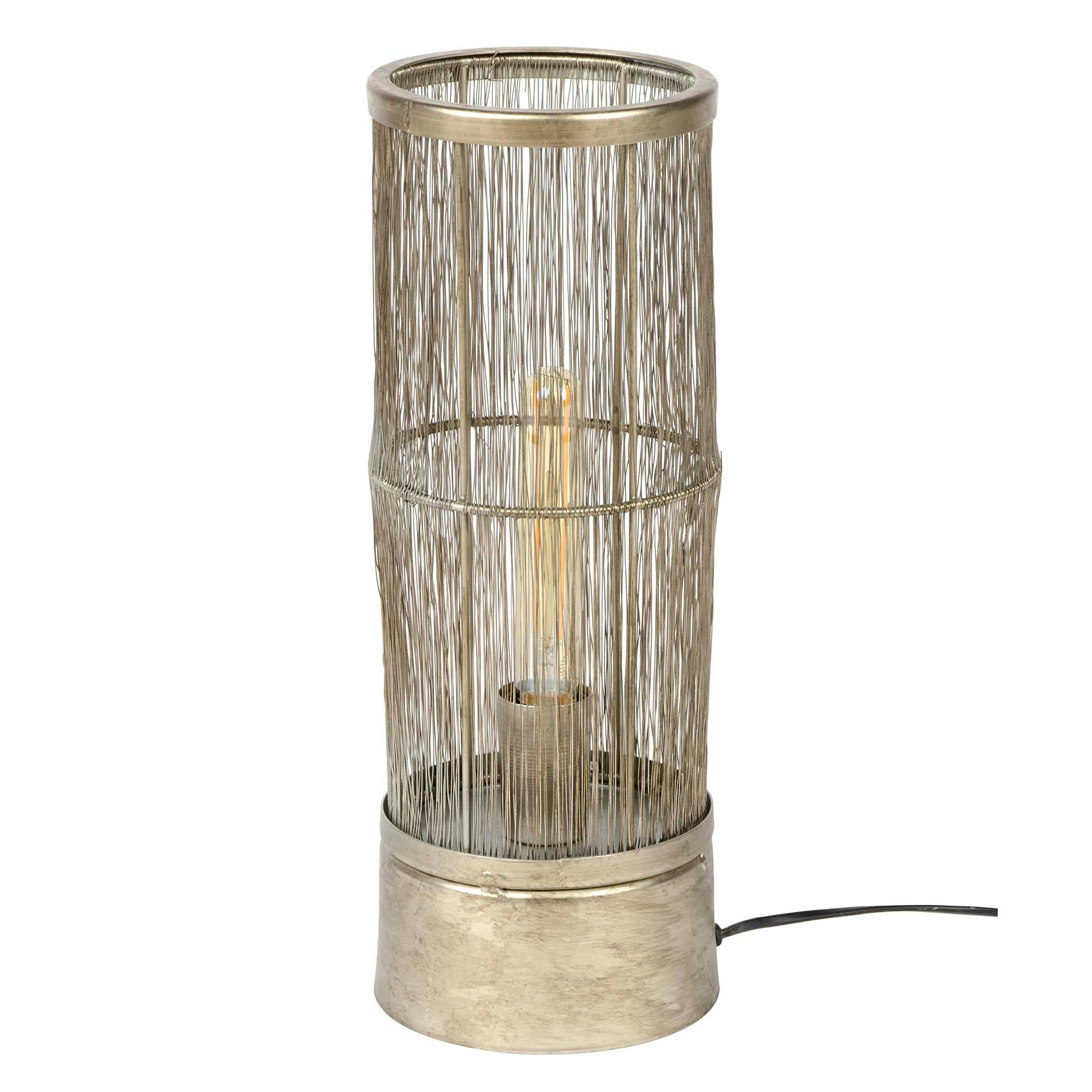 Lampe filaire forme colonne métal vieilli RALF
