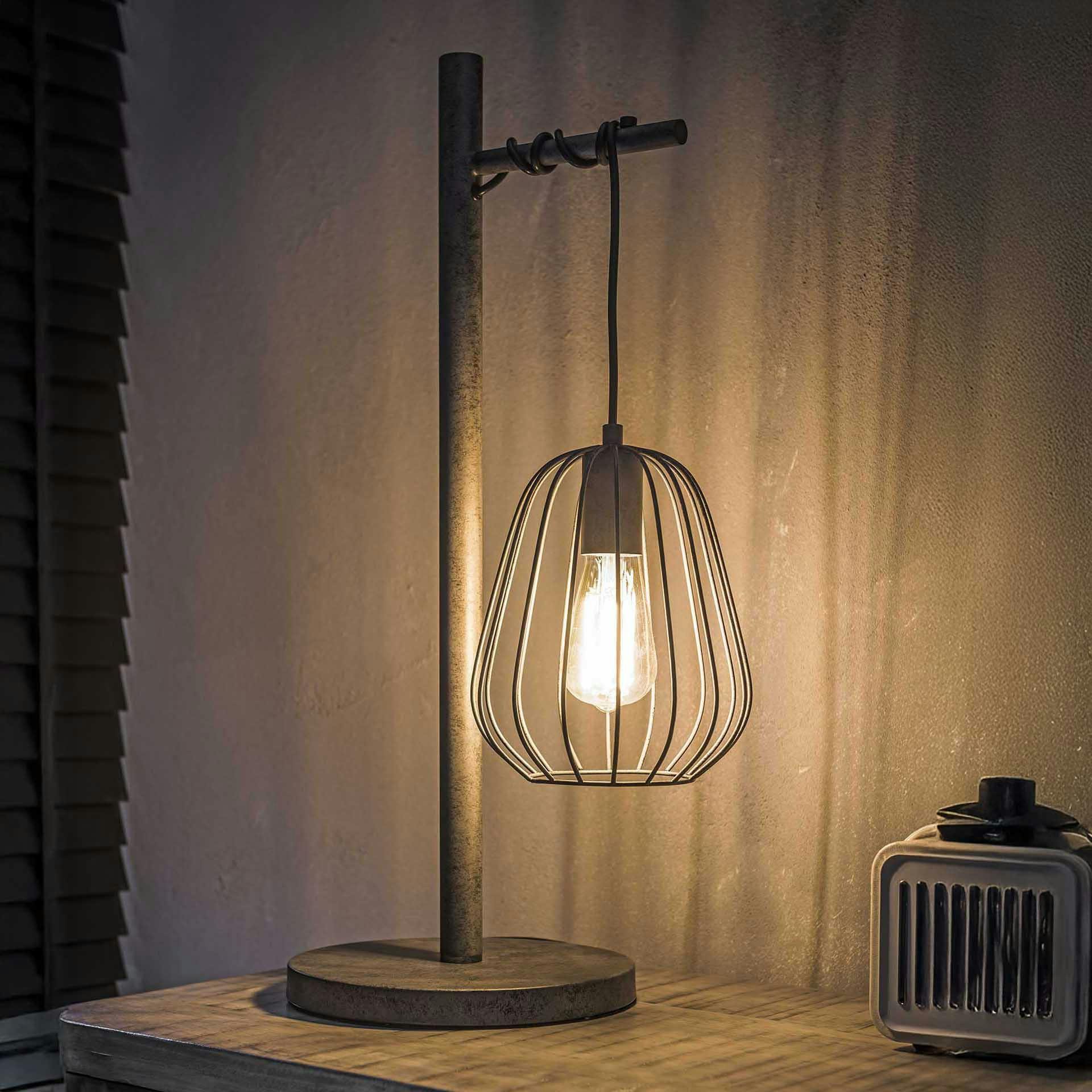 Lampe industrielle à poser métal vieilli H66 cm TRIBECA