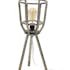 Lampe industrielle à poser style torche sur trépied nickel 51cm RALF