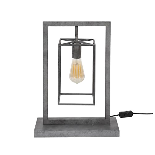 Lampe industrielle lampion métal vieilli RALF