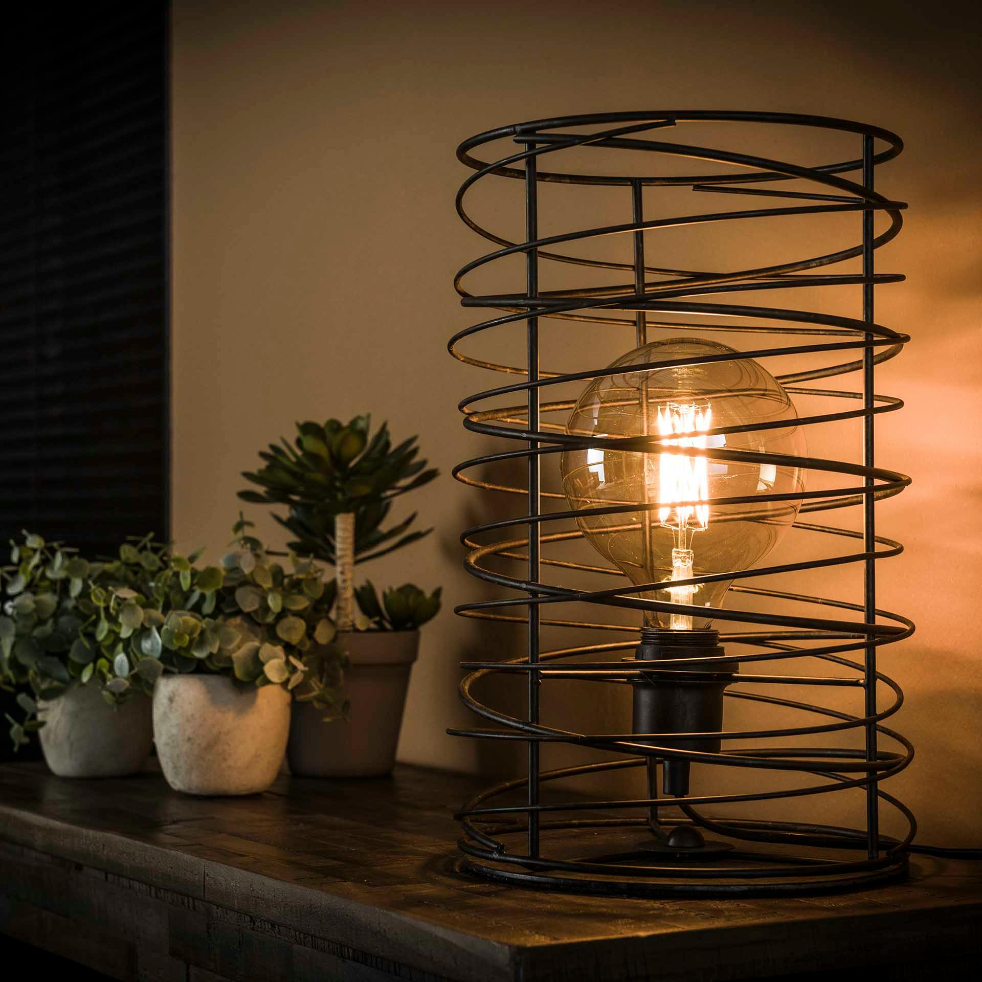 Lampe industrielle tourbillon forme cylindre RALF