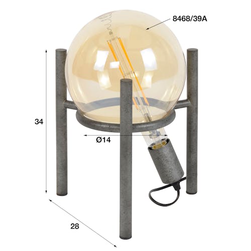 Lampe industrielle trépied style baladeuse RALF