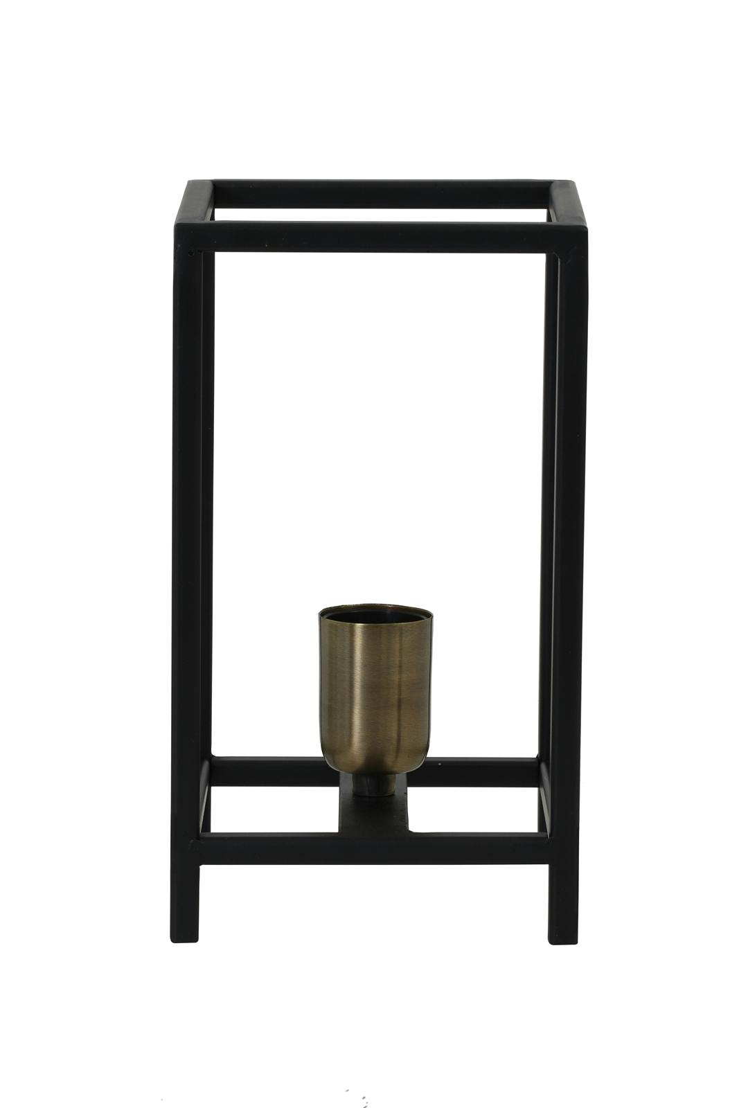 Lampe lanterne contemporaine métal noir mat petit modèle
