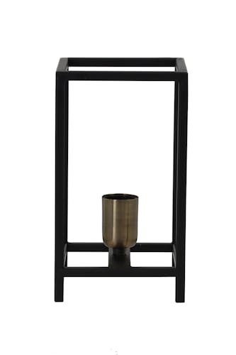 Lampe lanterne contemporaine métal noir mat petit modèle