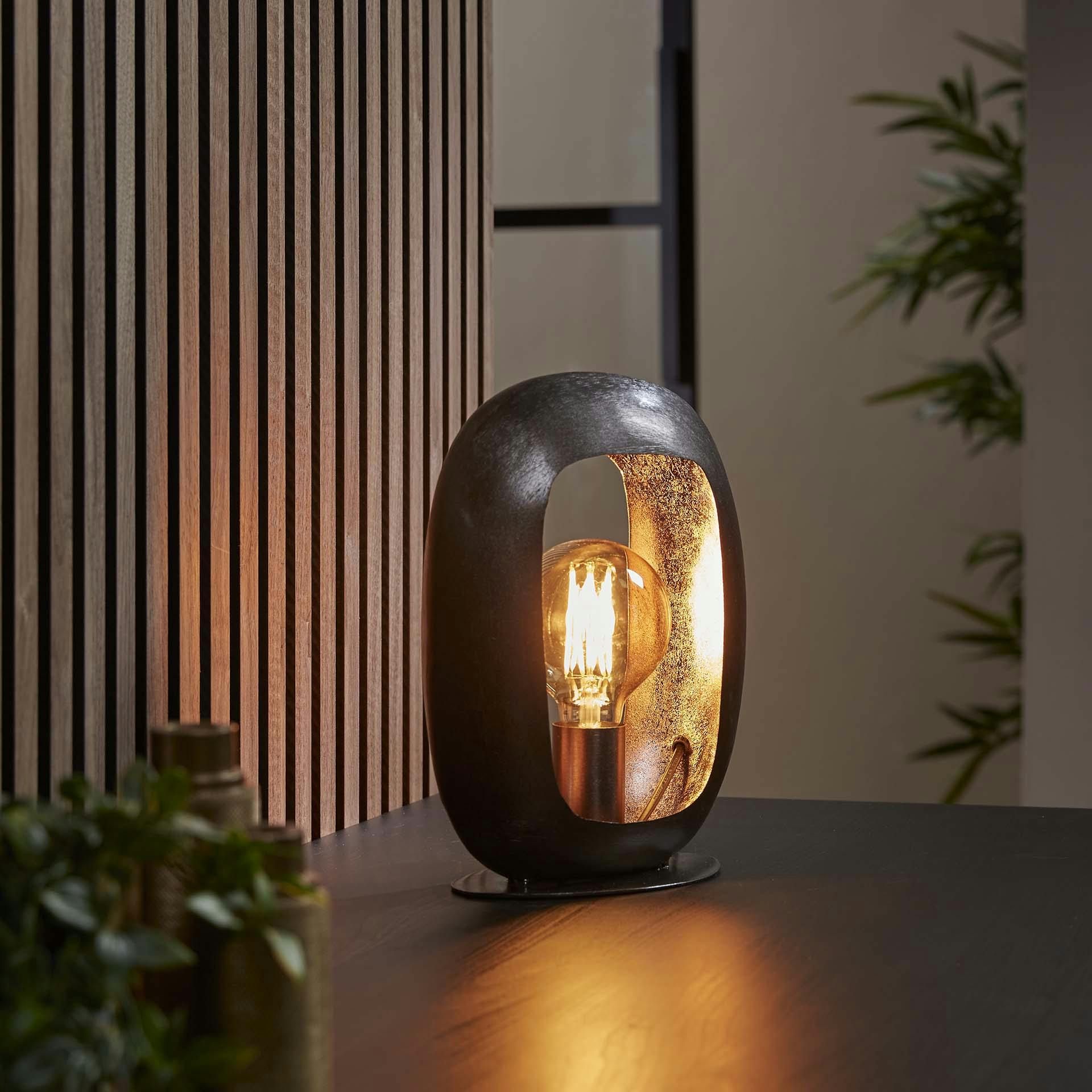 Lampe noire avec cadre épais 30 cm RALF