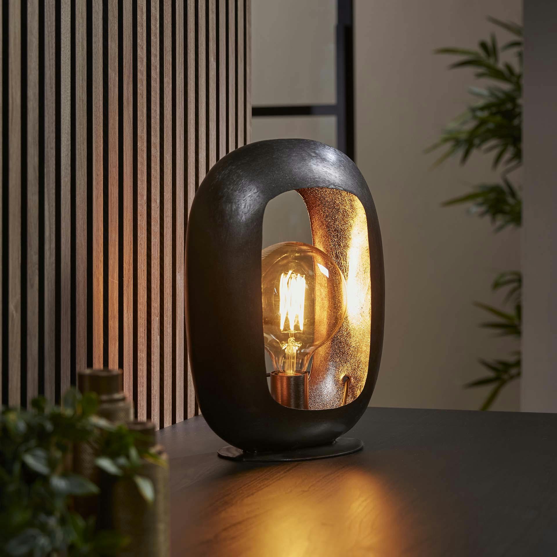 Lampe noire avec cadre épais 35 cm RALF