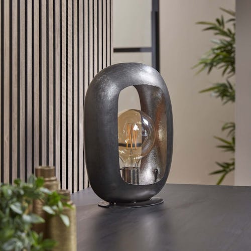 Lampe noire avec cadre épais 35 cm RALF
