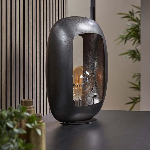 Lampe noire avec cadre épais 44 cm RALF