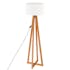 Lampe sur pied bois abat-jour blanc H 141 cm
