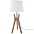 Lampe Trépied en bambou et abat-jour couleur lin H65cm