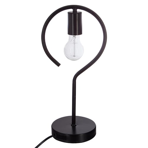 Lampe tube en métal noir H40cm