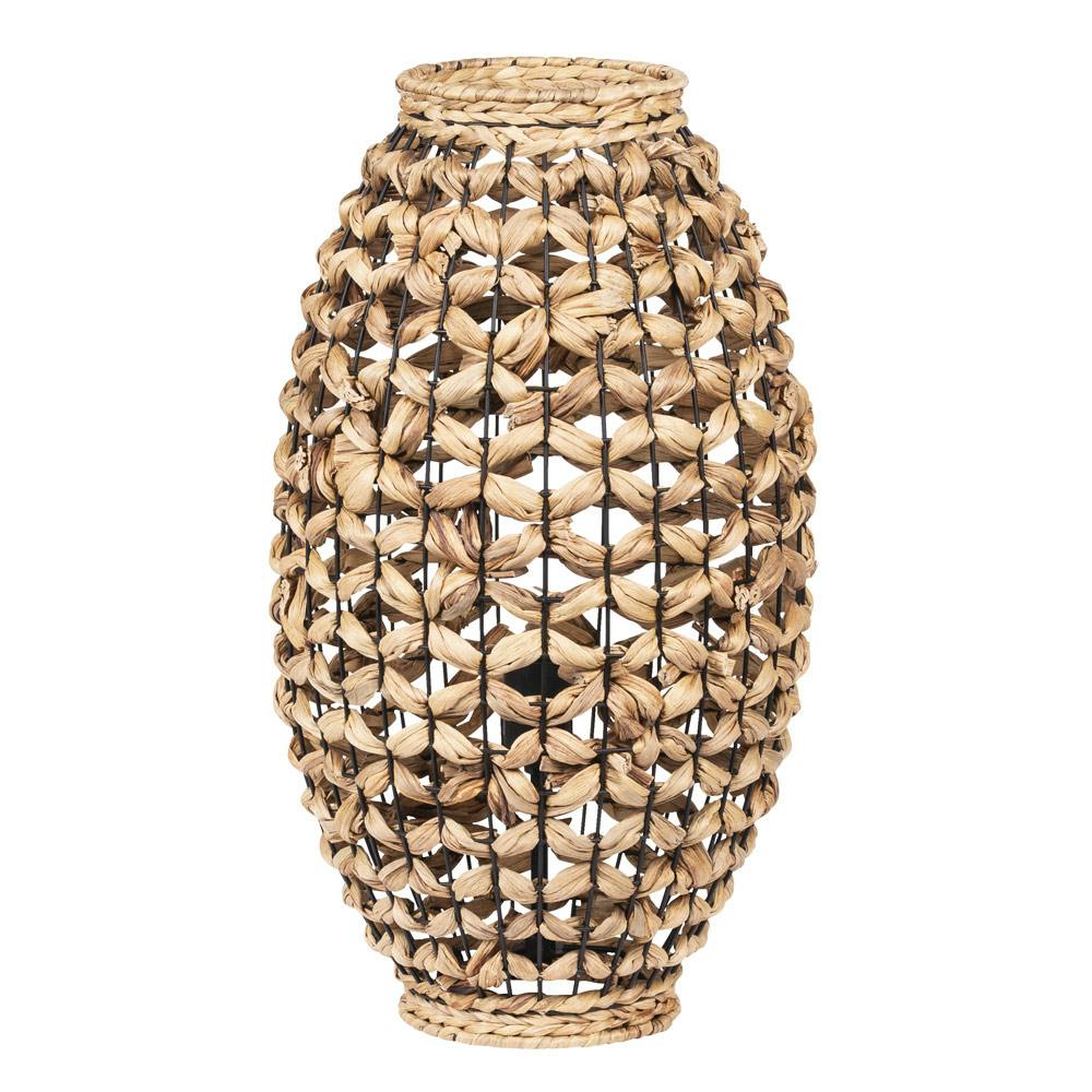 Lampe tube fibre naturel h:52cm