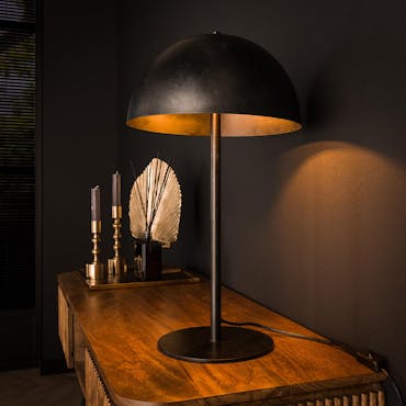  Lampe vintage avec abat-jour métal couleur charbon RALF