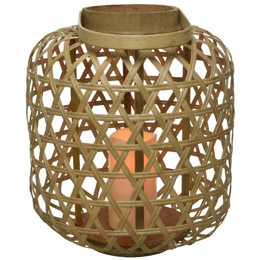 Lanterne à LED en bambou