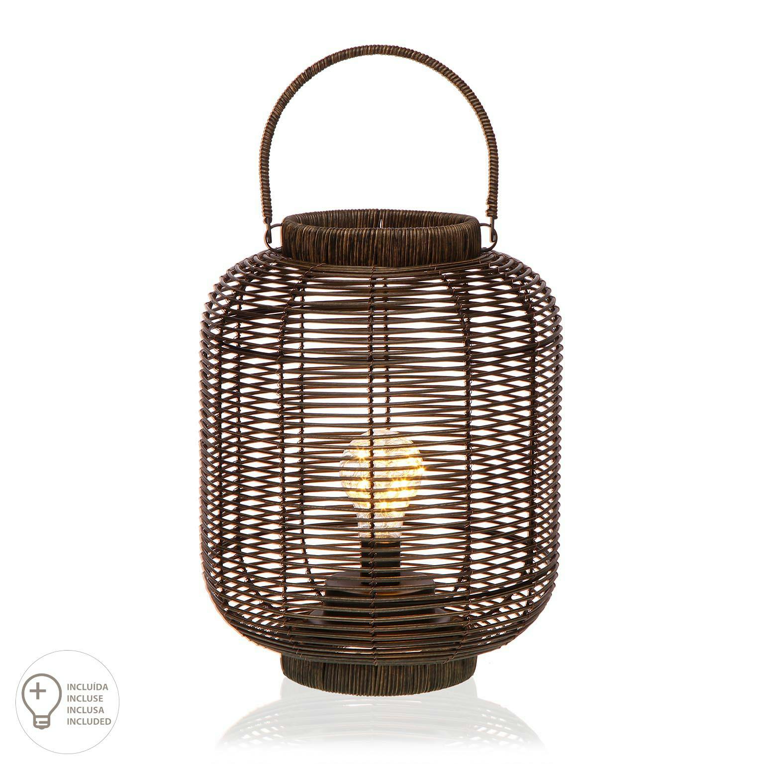 Lanterne avec led couleur havane