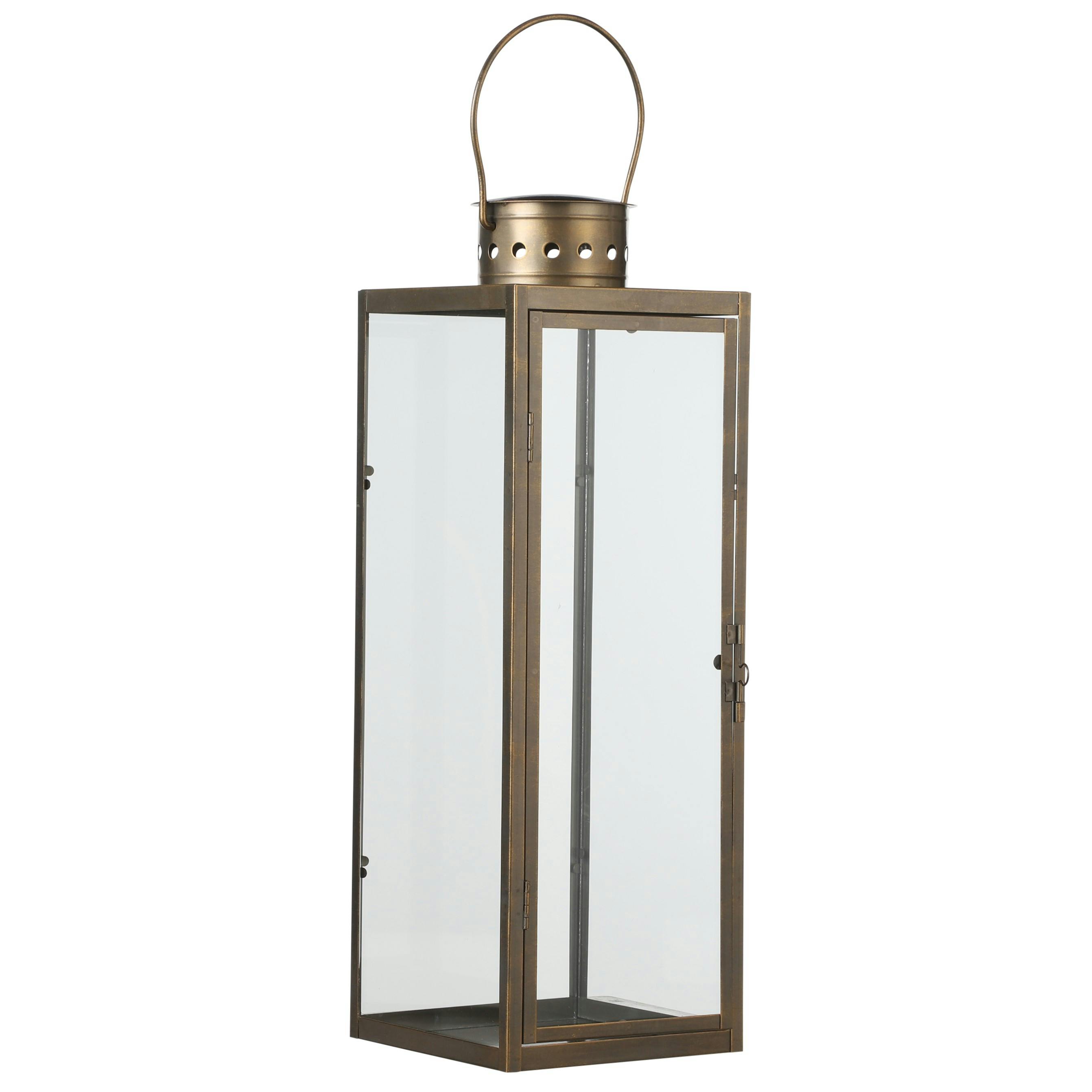 Lanterne dorée H 45 cm