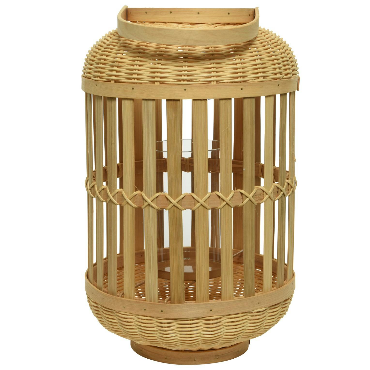 Lanterne en bambou à anse 40 cm