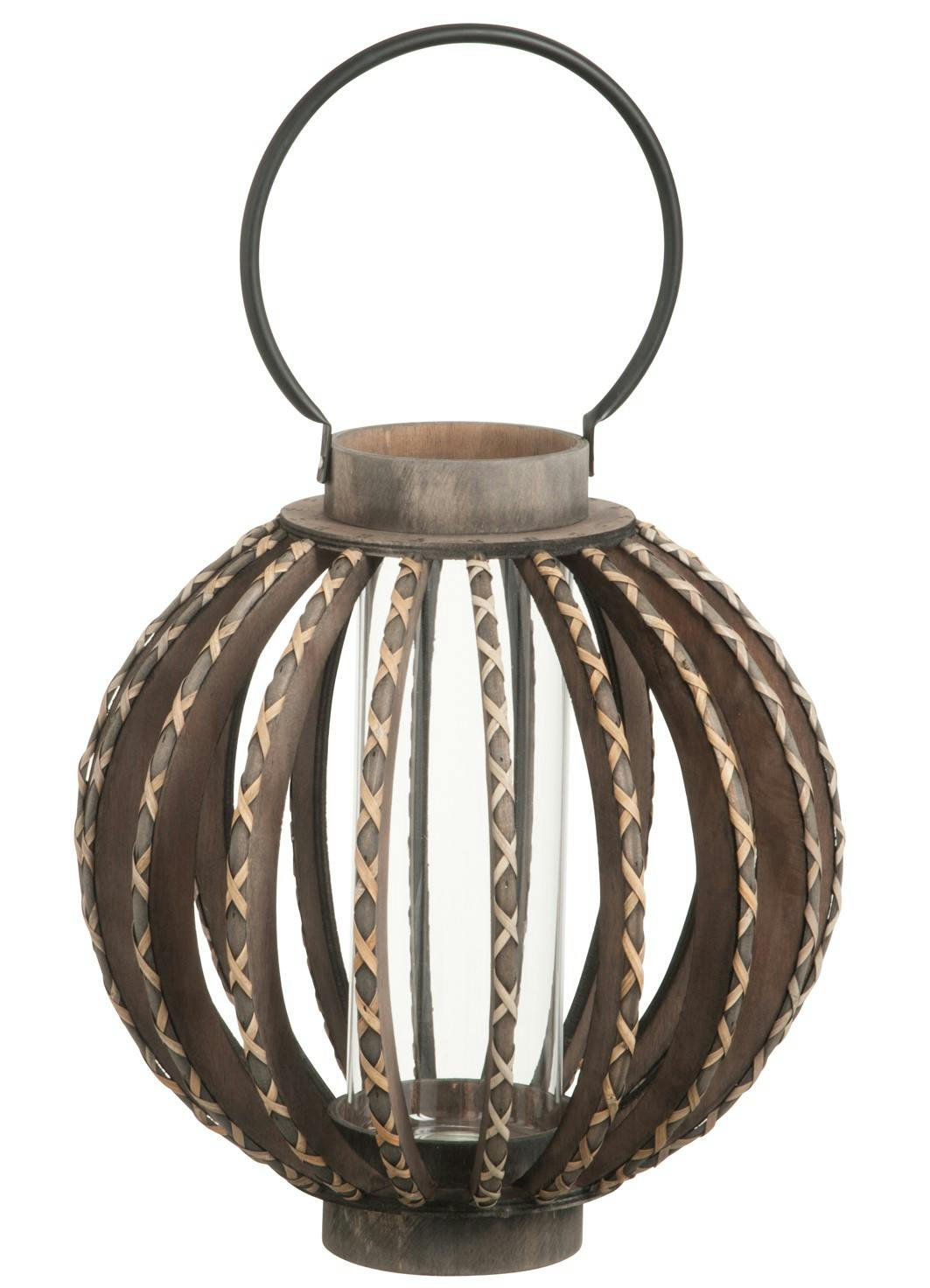 Lanterne en bois ronde ref.30022954