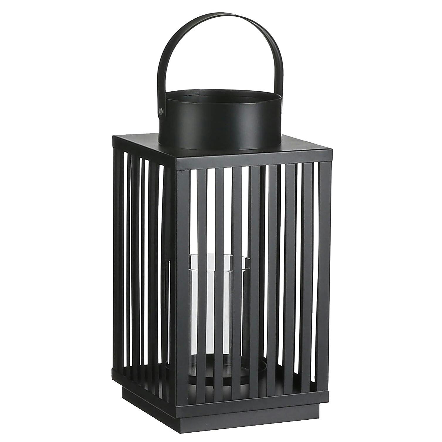 Lanterne noire ajourée 24,5 cm