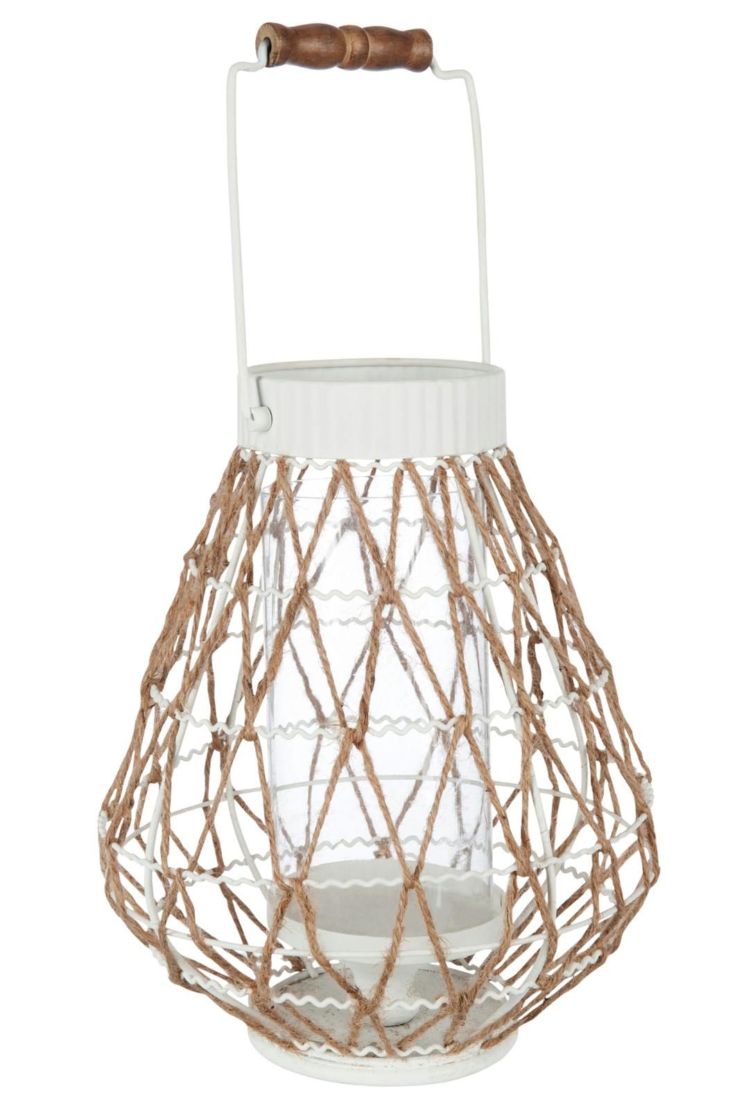 Lanterne photophore métal jute grand modèle réf. 30022546