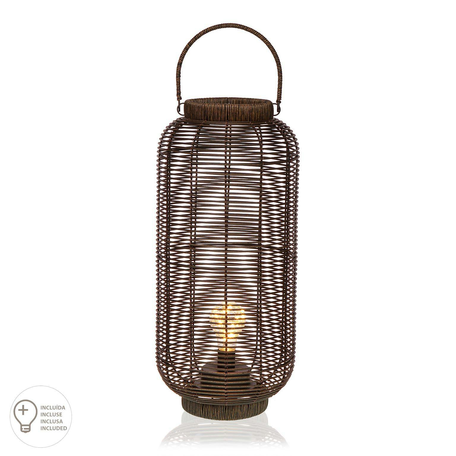 Lanterne verticale avec led couleur havane