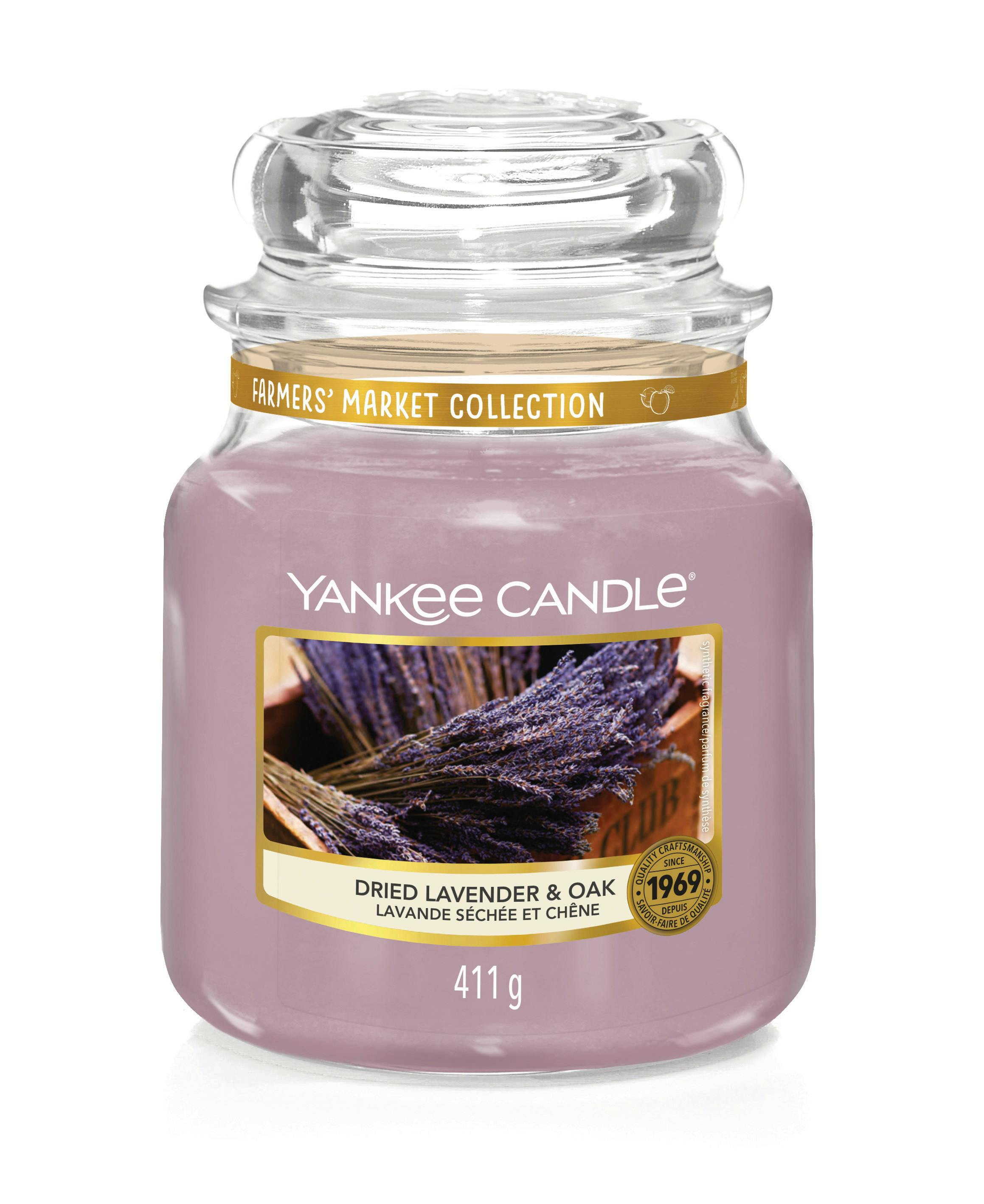 Lavande séchée et Chêne bougie parfumée moyenne jarre YANKEE CANDLE