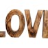 Lettres déco "LOVE" en bois 20x14cm