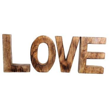  Lettres déco "LOVE" en bois 20x14cm