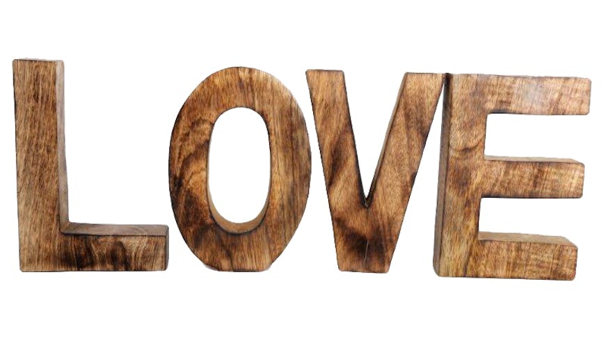 Lettres déco "LOVE" en bois 20x14cm