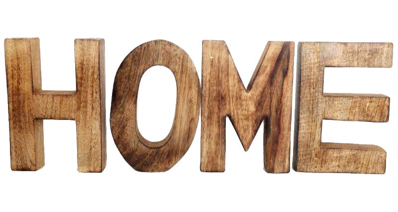 Lettres en bois "HOME"
