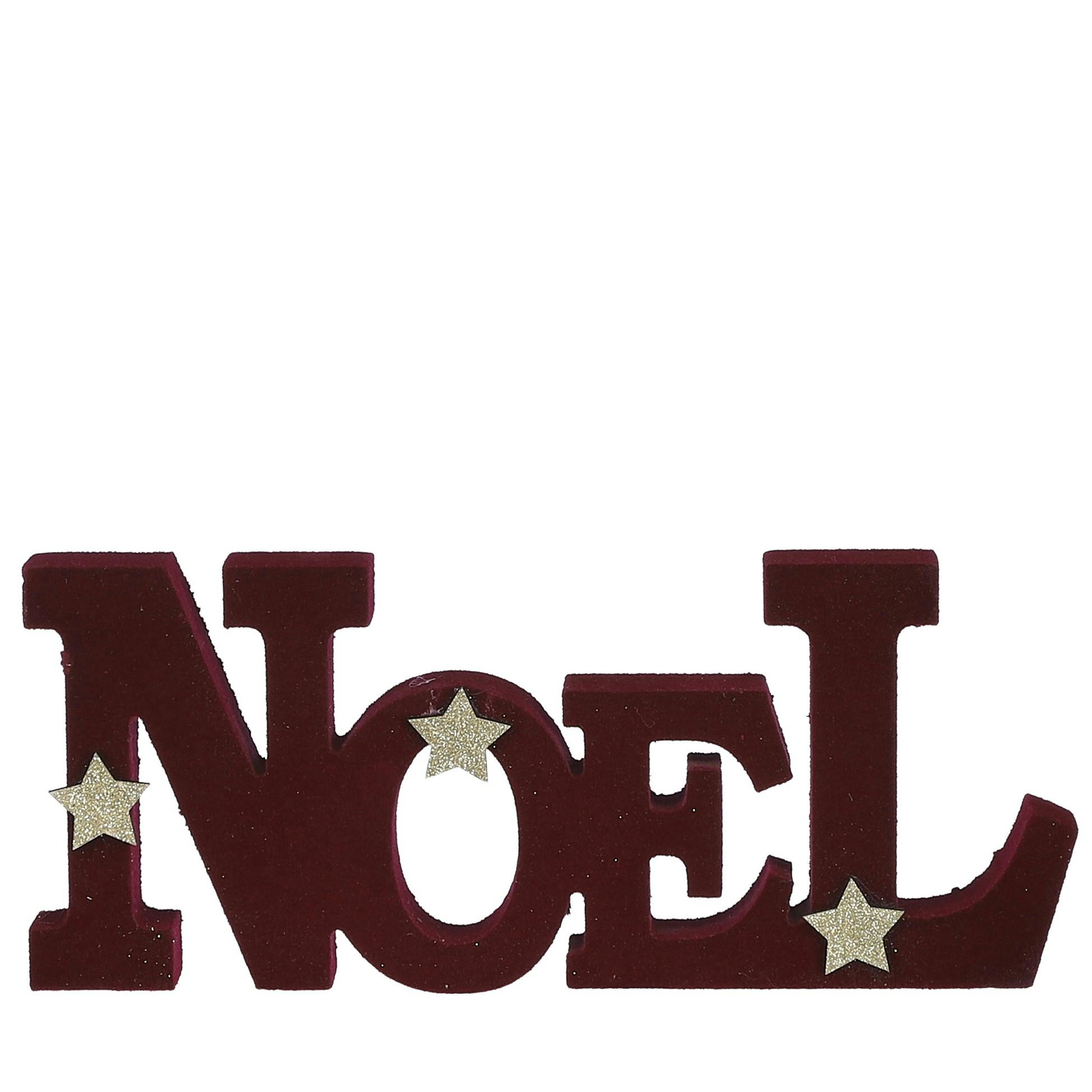 Lettres NOEL décoratives rouges 24 cm