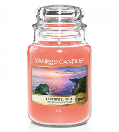 Lever de soleil sur la falaise bougie parfumée grande jarre YANKEE CANDLE