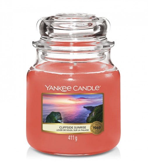 Lever de soleil sur la falaise bougie parfumée moyenne jarre YANKEE CANDLE