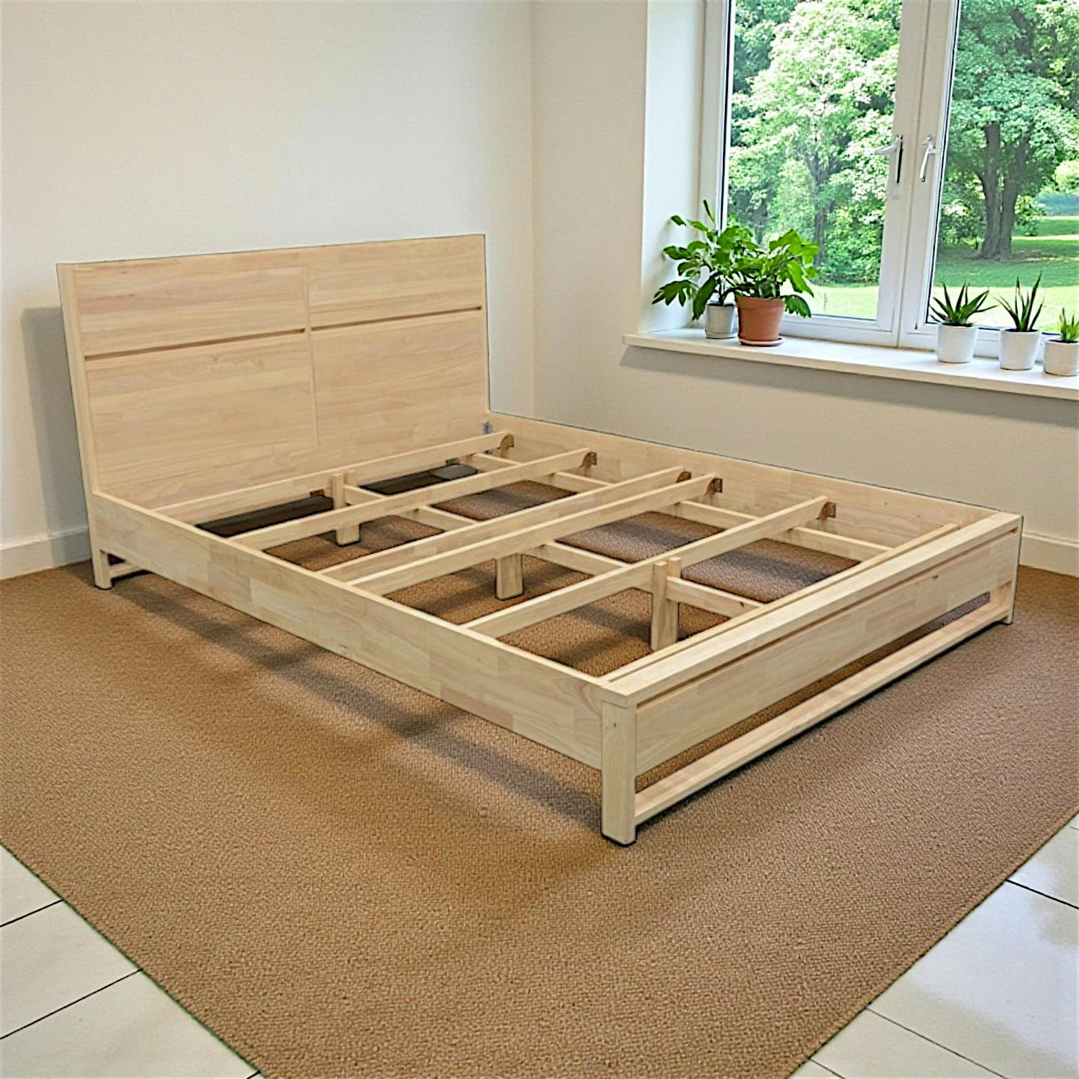 Lit 2 places Hévéa pour couchage 140x190 147x504x97cm BALTIC
