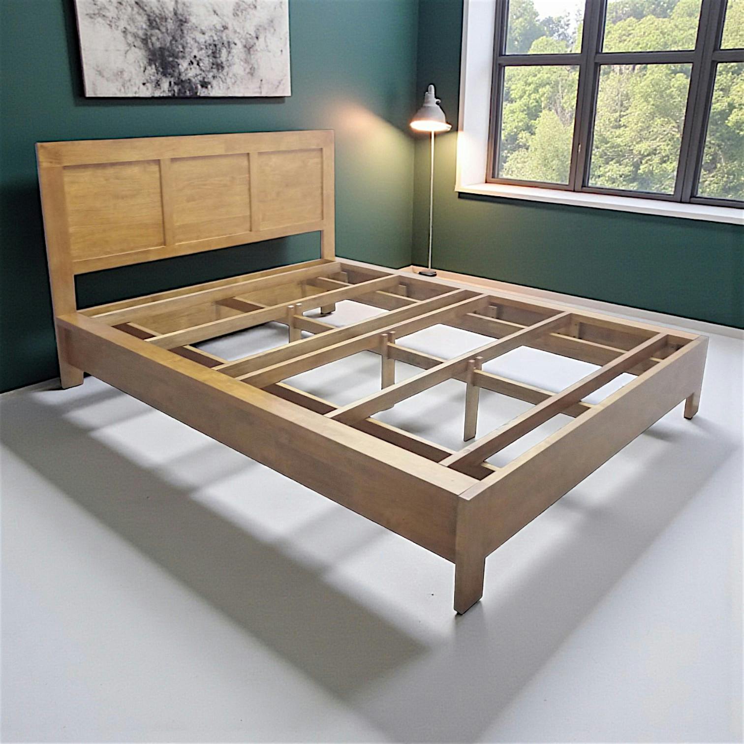 Lit 2 places Hévéa pour couchage 160x200 181x209x95cm OLGA