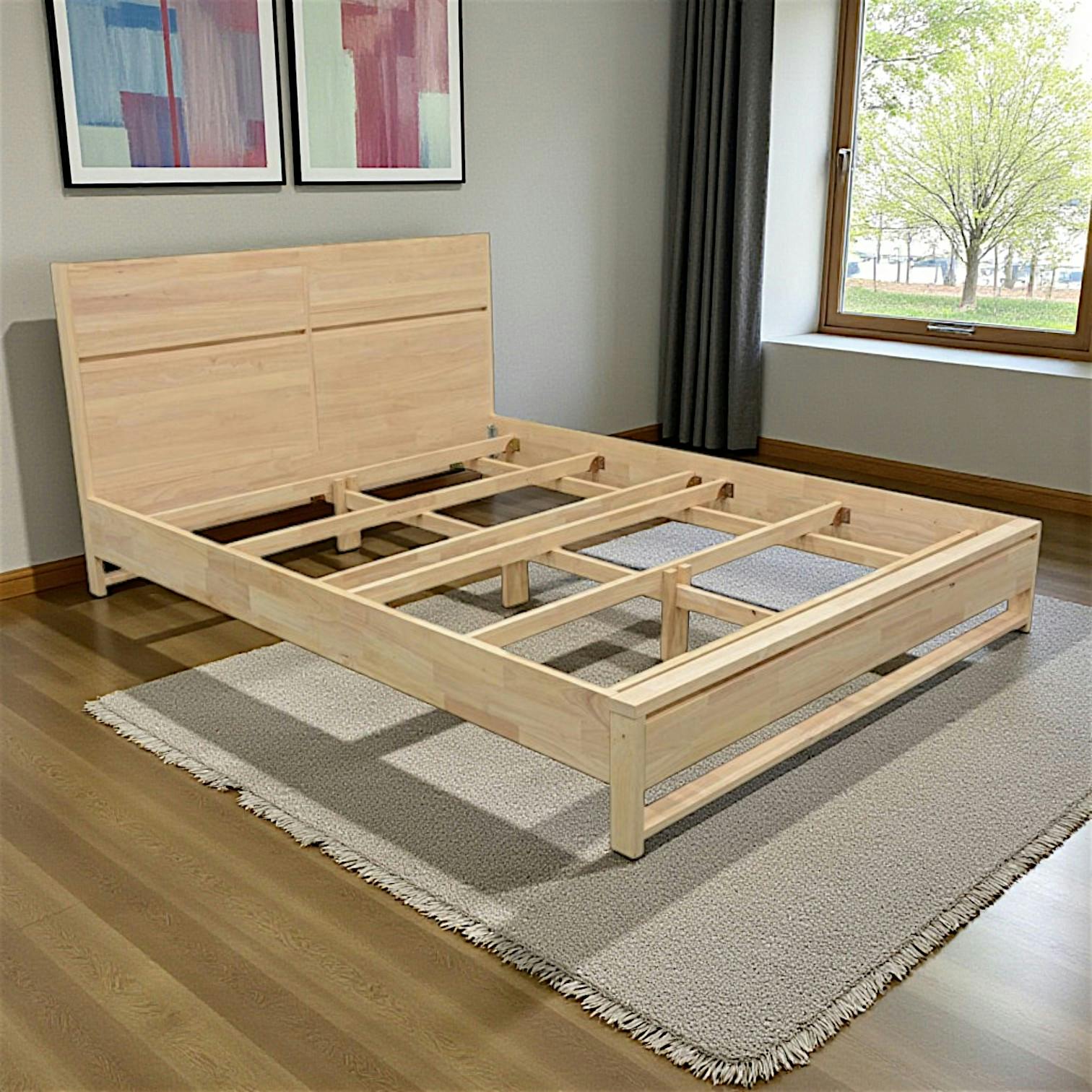Lit 2 places Hévéa pour couchage 180x200 187x212x97cm BALTIC
