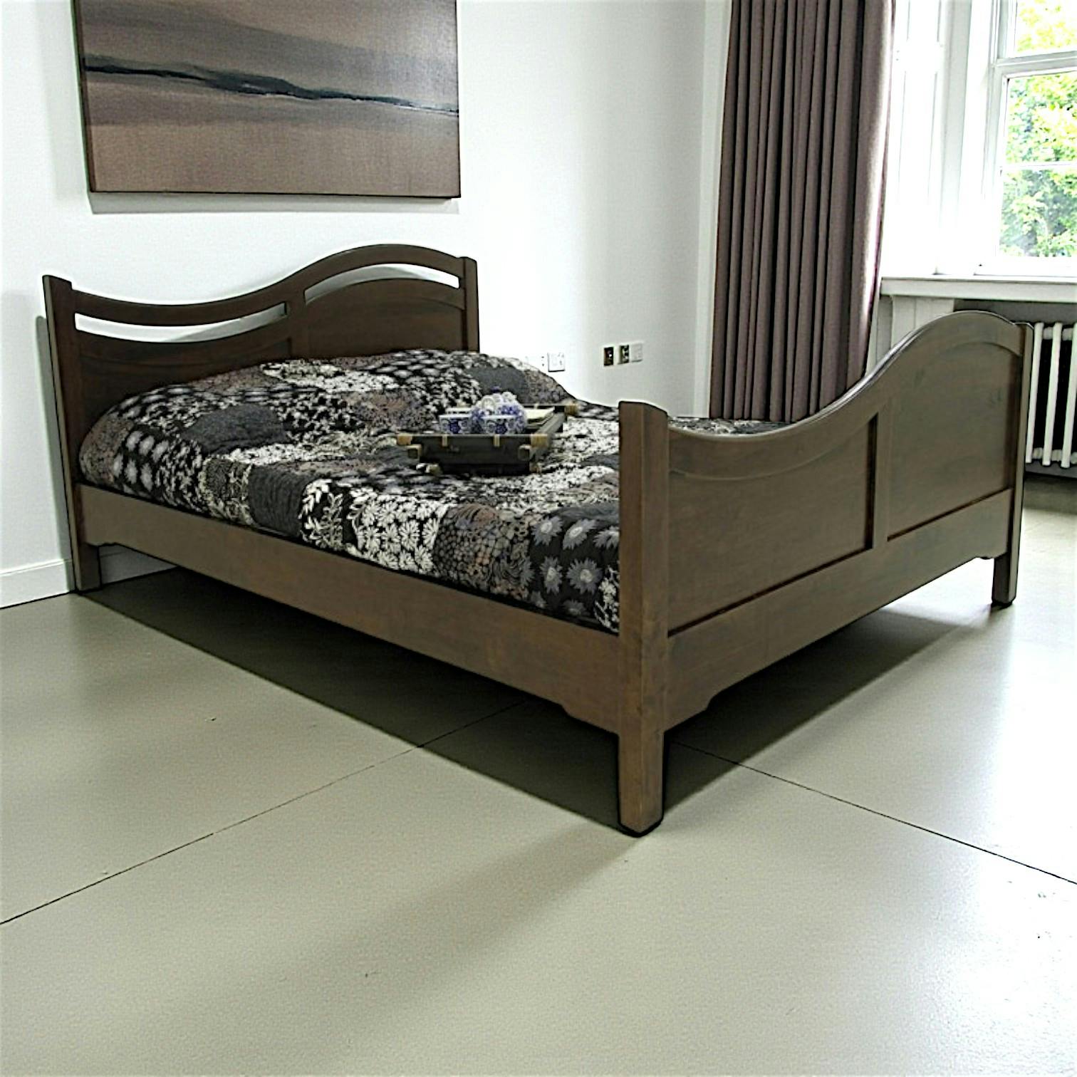 Lit 2 places Vague Hévéa pour couchage 180x200 193x210x94cm MAORI